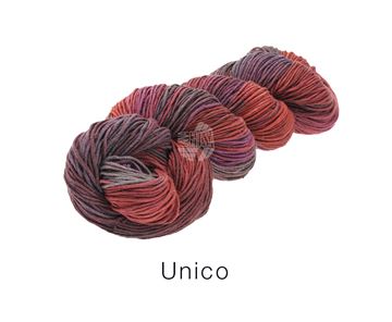Unico - 009 - Rødbrun/blomme/petrol